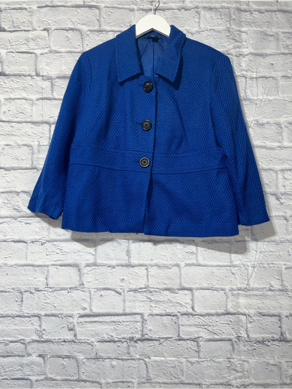 Briggs New York Bright Blue Pea Coat